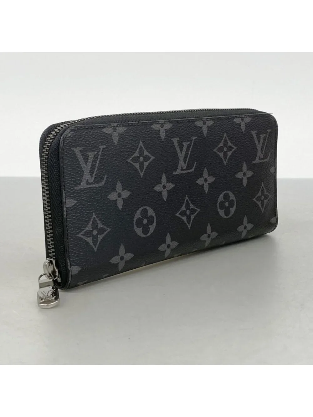 Louis Vuitton Wallet Monogram Eclipse Zippy Horizontal Black